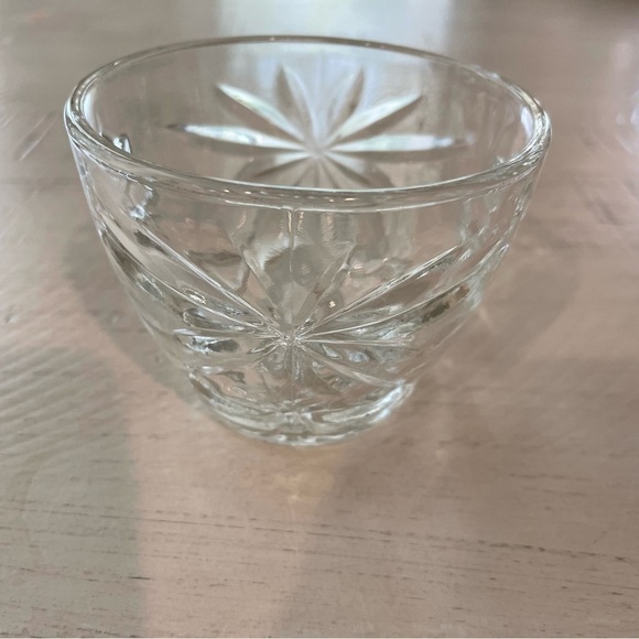 Prescut Clear Open Sugar by Anchor Hocking Pressed Star Fan Design - Picture 4 of 11